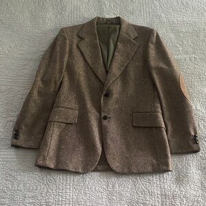 Vintage Brown Blazer with Tan Elbow Patches